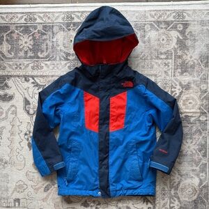 The North Face Kids Blue and Red Raincoat